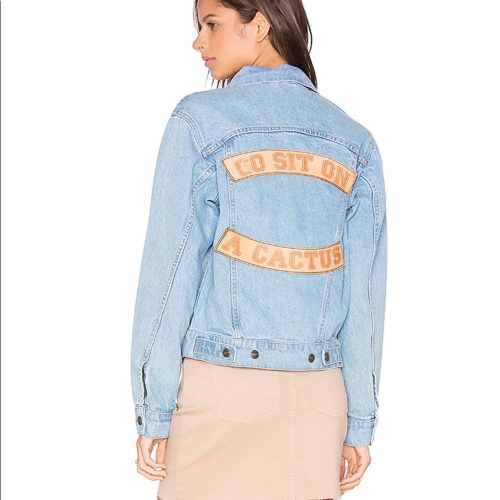Understated Leather Go Sit on a Cactus Jacket